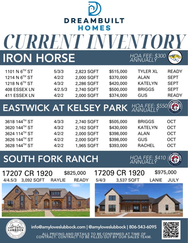 DreamBuilt Homes flyer