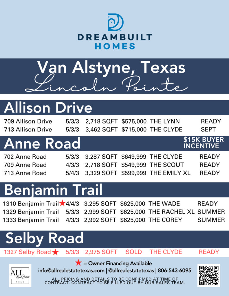 DreamBuilt Homes flyer